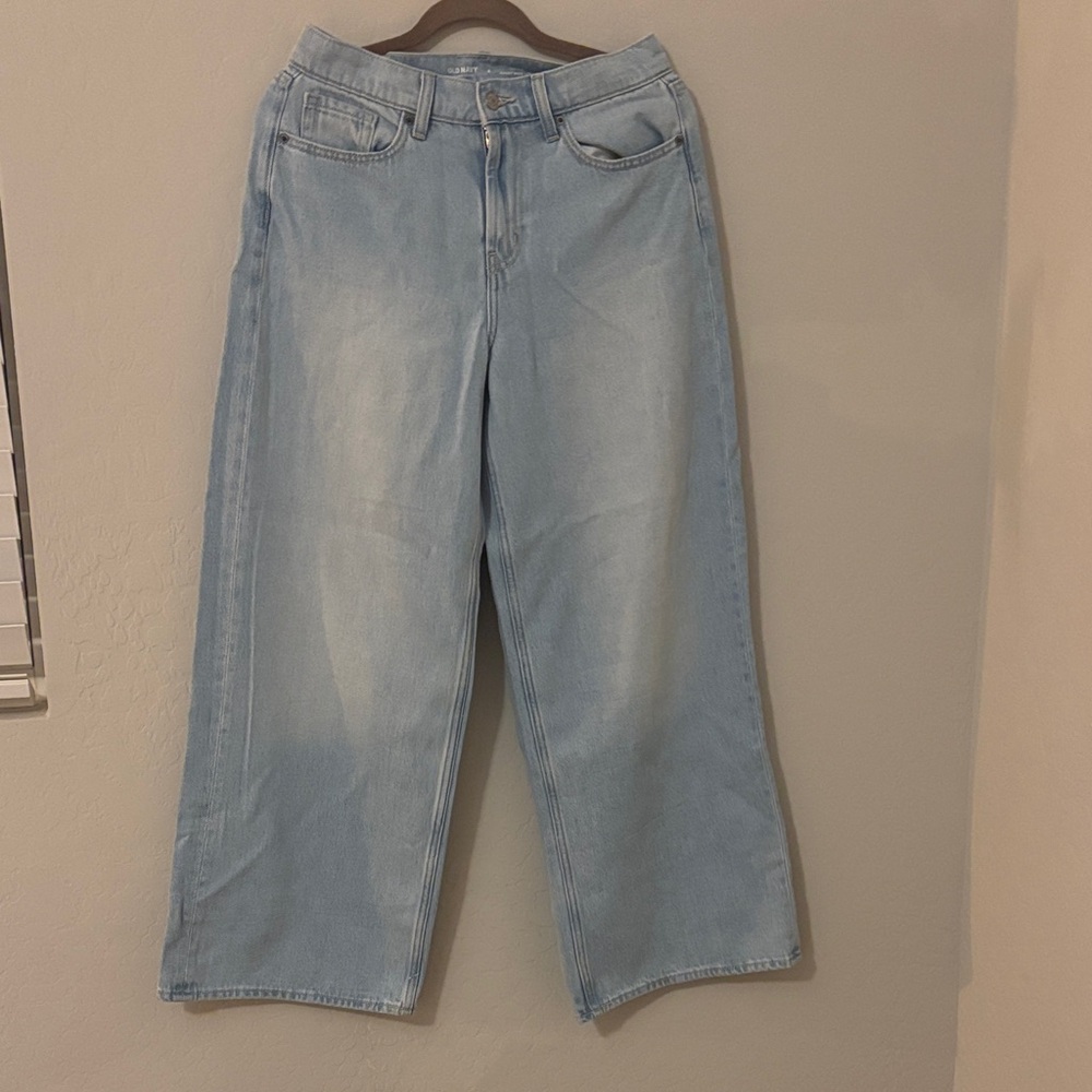 Old Navy Light Blue high rise baggy wide leg